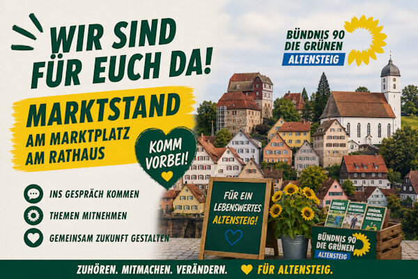 Marktstandlogo der Grünen in Altensteig