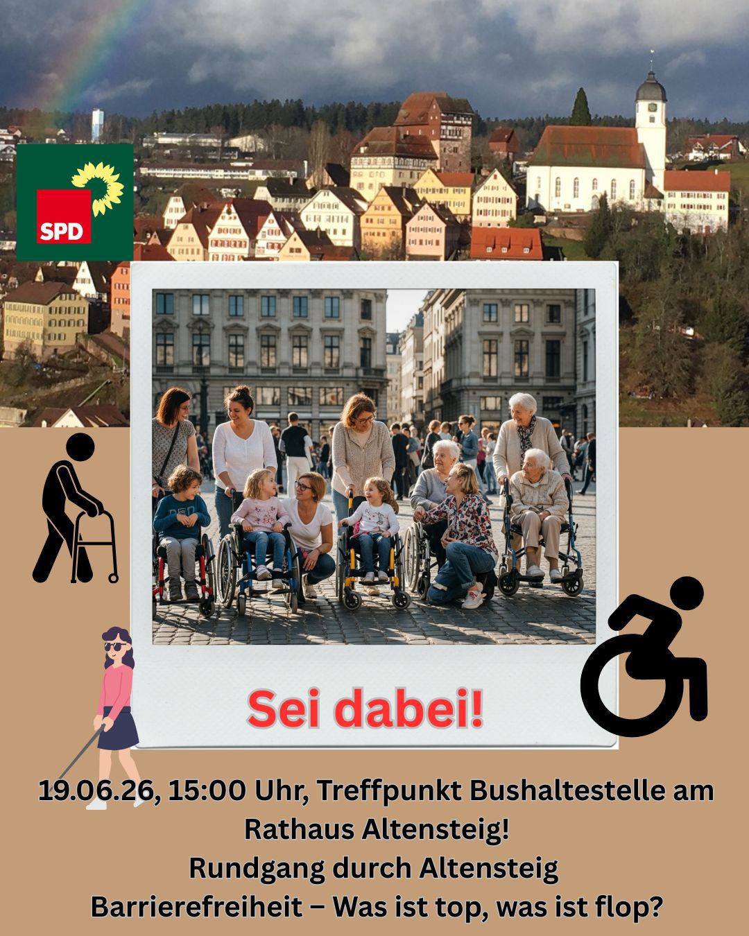Die Barrierefreiheit in Altensteig wurde unter die Lupe genommen